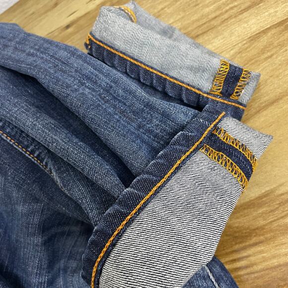 Nudie Jeans Grim Tim 29 Slim Straight Denim Button Fly Fades Organic Cotton - Picture 8 of 10